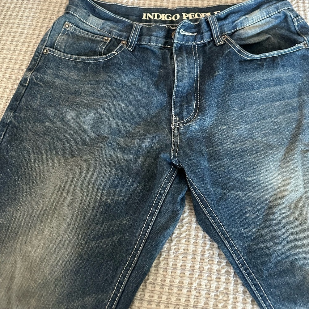 Western I Diego People jeans great distressing/whiskering 32x32